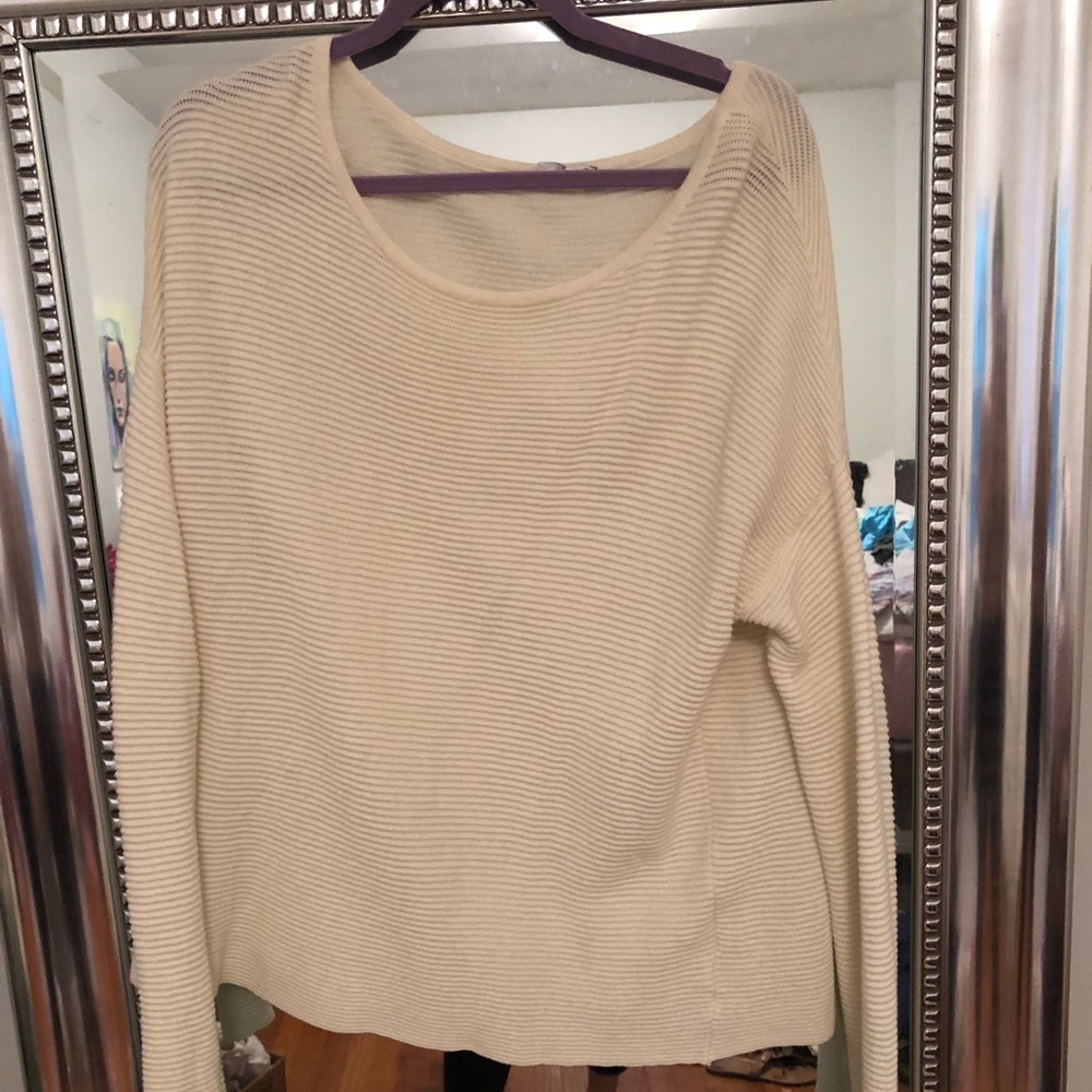 BB DAKOTA off white ribbed sweater